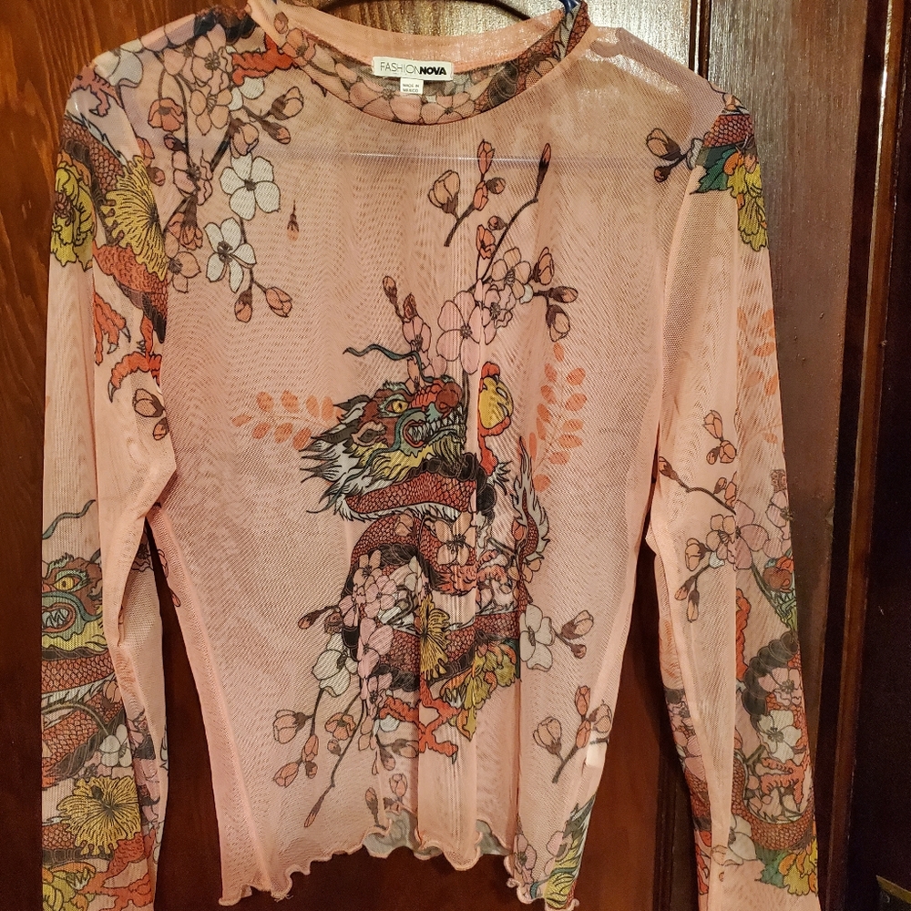Fashion Nova Garden of Secrets long sleeve mesh🌸🌸🌸Today’s Hot Deal🌸🌸🌸 - Picture 7 of 7